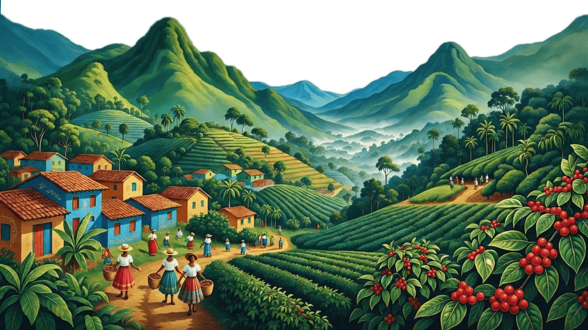 Distant mountain range